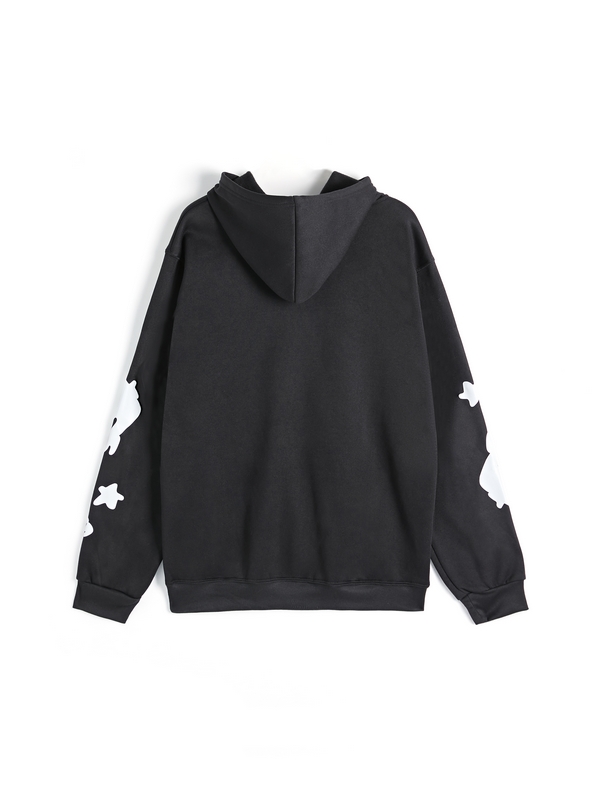 Sudadera con capucha y estampado de estrellas para hombre-1