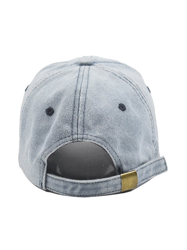 Gorra de béisbol de mezclilla desgastada con lavado vintage-3