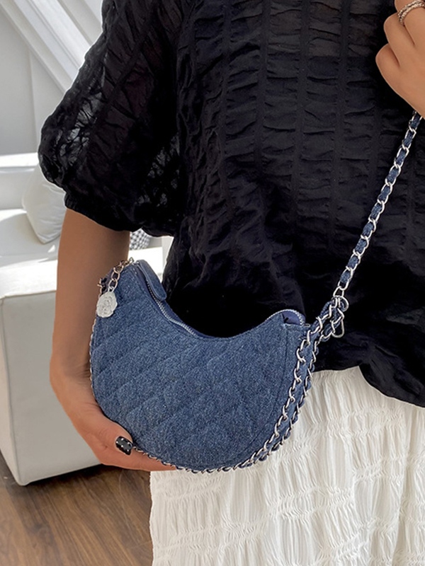 Bandolera vaquera con cadena de rombos-1