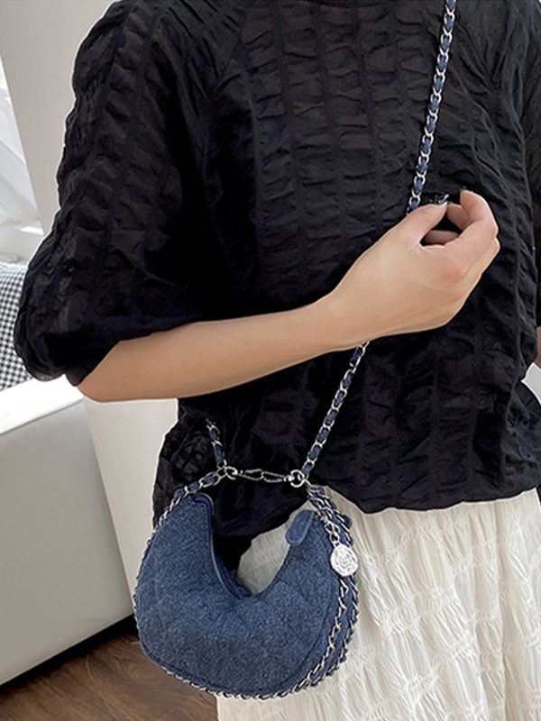 Bandolera vaquera con cadena de rombos-2